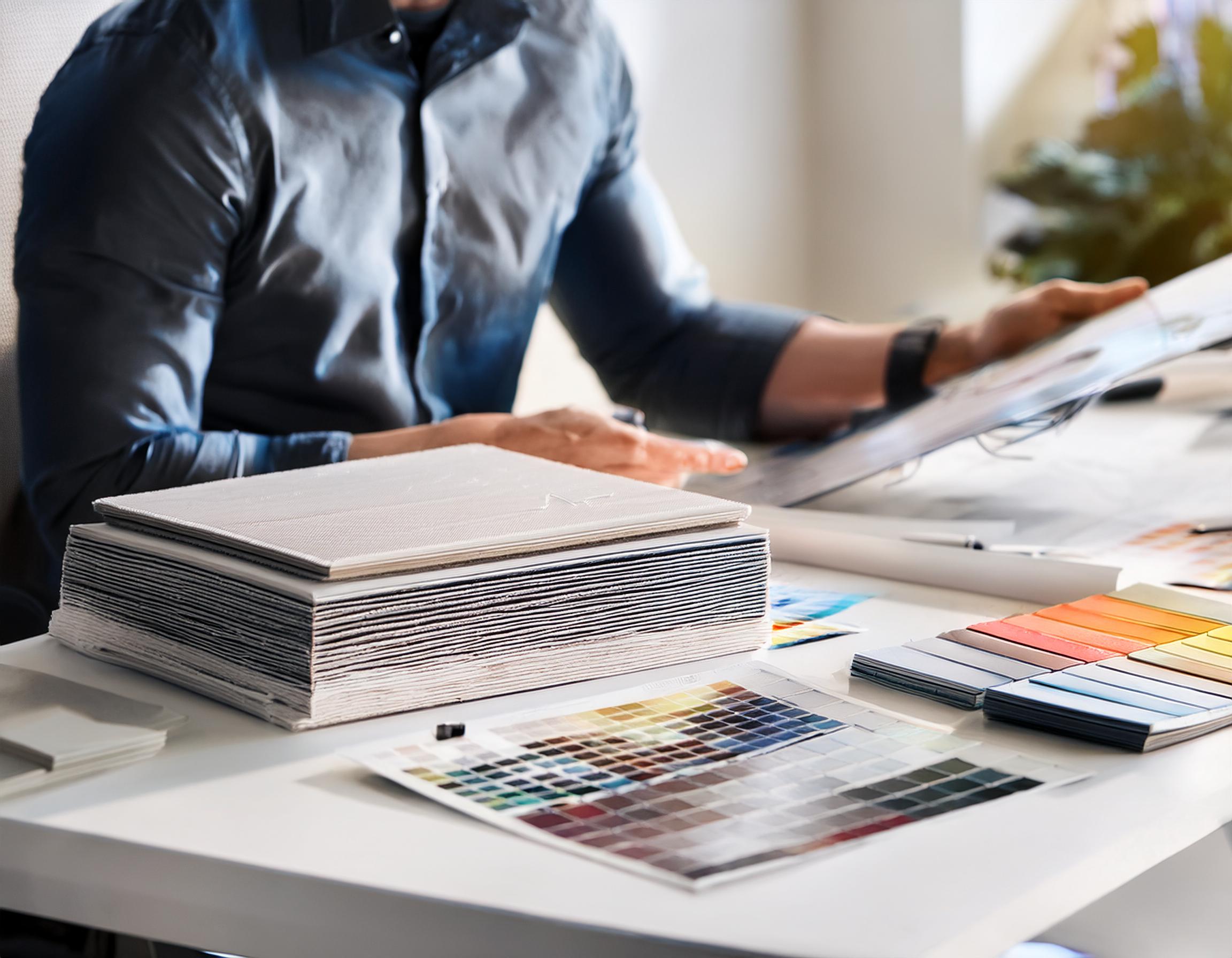 Person am Schreibtisch mit Steuerunterlagen